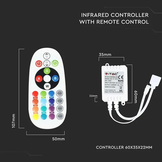 LED Strip Set 422 COB IP20 RGB 13W DC24V /2880 + 3625 + 3272/