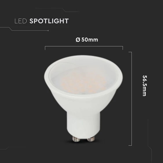 V-TAC CREE GU10 LED spot égő 10W meleg fehér 110° - SKU 218786