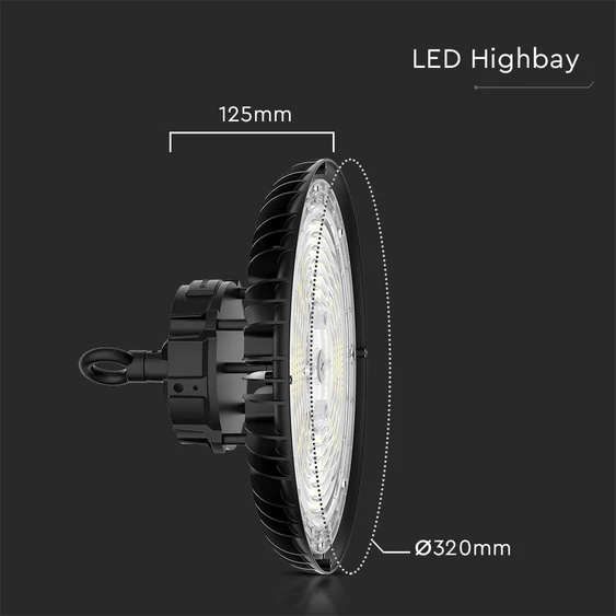 V-TAC csarnokvilágító LED lámpa 200W, 120°, állítható színhőmérséklettel, 135 Lm/W - SKU 10467