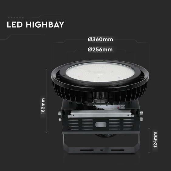 LED Highbay SAMSUNG CHIP - 500W 120' Meanwell Driver Dimmable Black Body 4000K