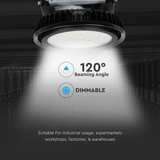 V-TAC csarnokvilágító LED lámpa dimmelhető 500W 120 Lm/W 120° hideg fehér - SKU 509