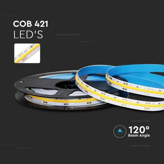 LED COB  Strip Light IP20 24V 3000K 420 Leds 10W/m