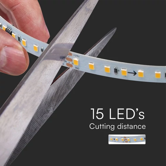 V-TAC DC24V hideg fehér futófény, SMD 2835, 120 LED/m, 10 méter/tekercs - SKU 23609