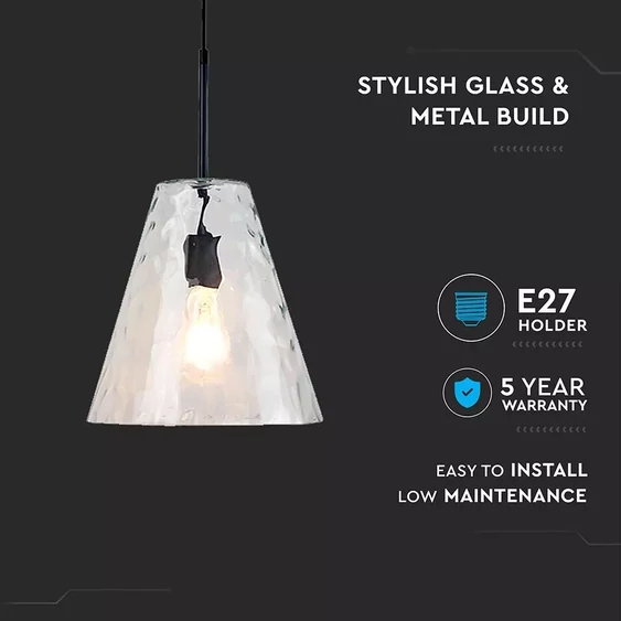 Pendant Designer Light Glass Cone Shape Bulb Down Ф300мм