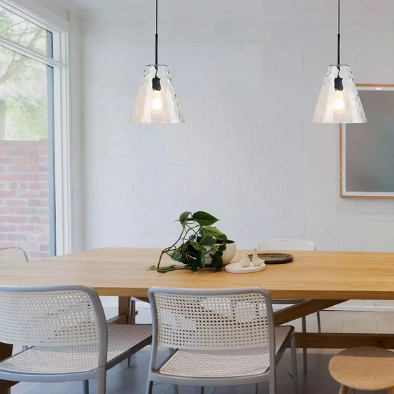 Pendant Designer Light Glass Cone Shape Bulb Down Ф300мм