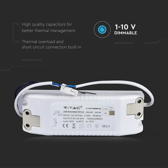 45W Dimmable Driver For Panel
