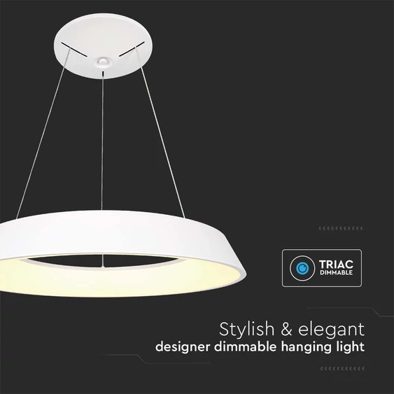 White 48W Dimmable LED Designer Hanging Light, 4000K