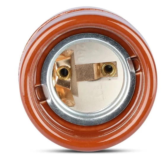 Porcelan Lamp Holder Fitting Brown