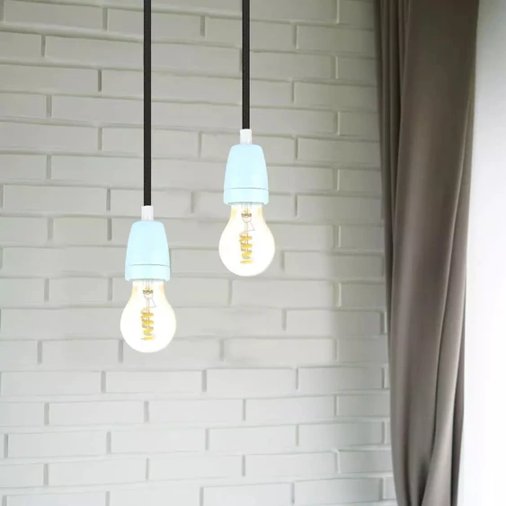 Porcelan Lamp Holder Fitting Blue