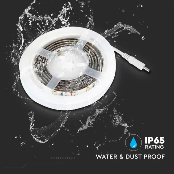 V-TAC elemes LED szalag szett mozgásérzékelővel IP65 SMD 2835, 30 db/m természetes fehér - SKU 2574
