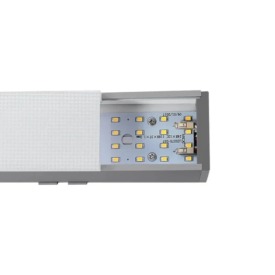 LED Linear Light SAMSUNG CHIP - 40W Hanging Suspension Silver Body 4000K 1200x50x65mm