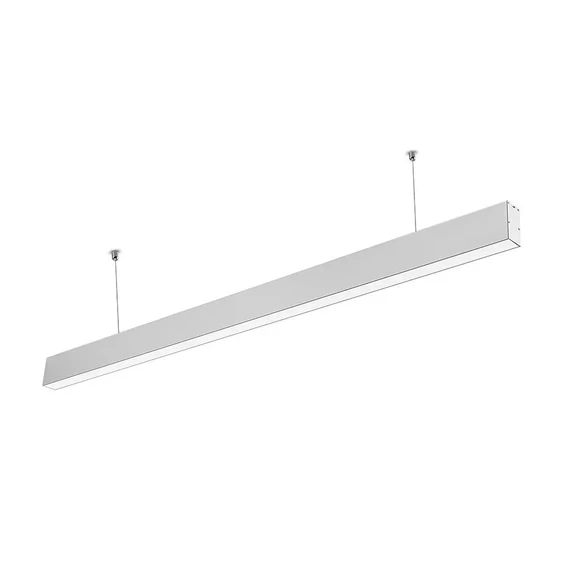 LED Linear Light SAMSUNG CHIP - 40W Hanging Suspension Silver Body 4000K 1200x35x67mm