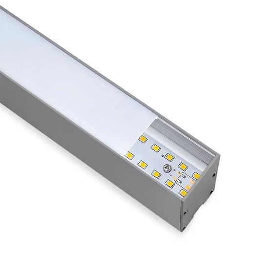 LED Linear Light SAMSUNG CHIP - 40W Hanging Suspension Silver Body 4000K 1200x35x67mm