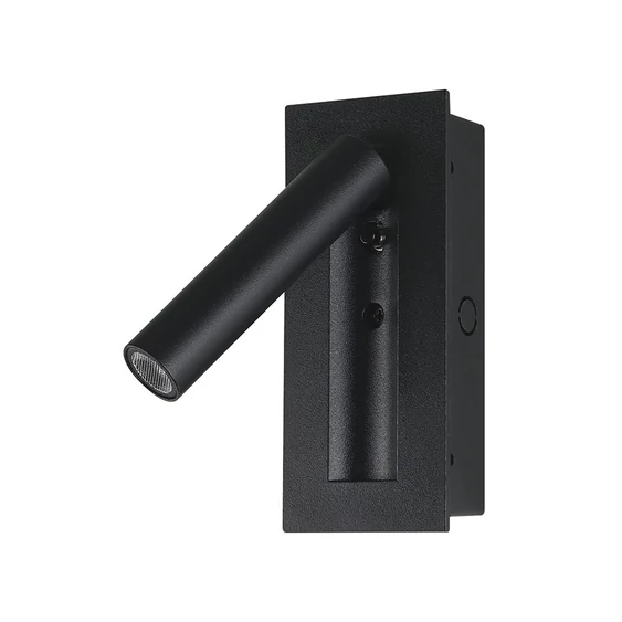 V-TAC falba süllyeszthető lámpa, fekete, 2W CREE LED, meleg fehér - SKU 239996