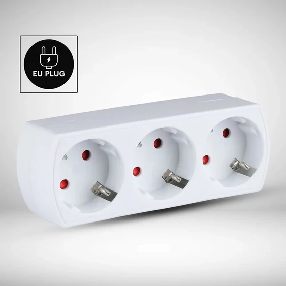 3 Outlet Power Adapter With Earth Contact 16A 250V ( Label + Polybag With Headcard )