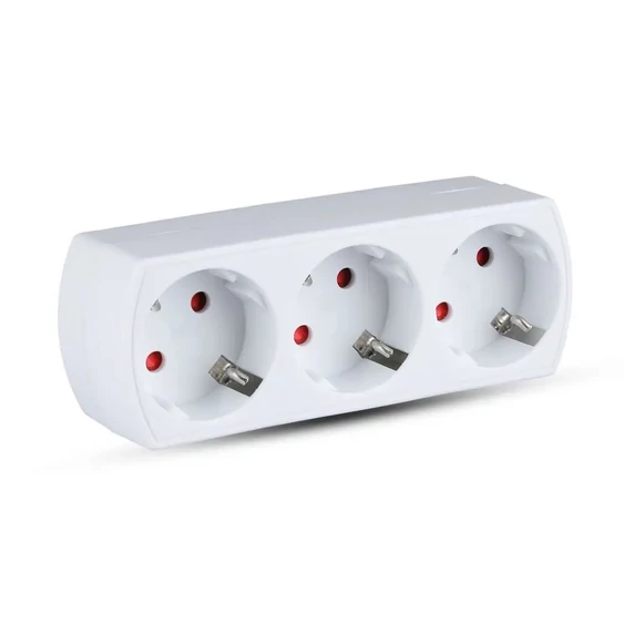 3 Outlet Power Adapter With Earth Contact 16A 250V ( Label + Polybag With Headcard )