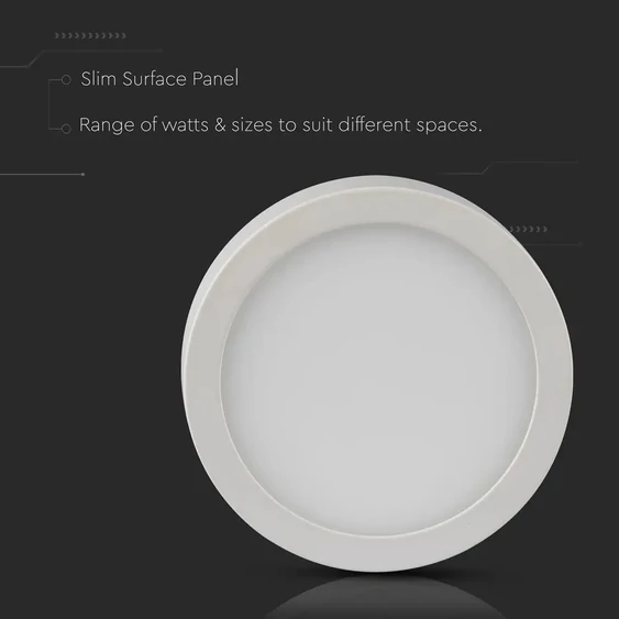 V-TAC falon kívüli mennyezeti kerek LED panel 18W hideg fehér - SKU 4918