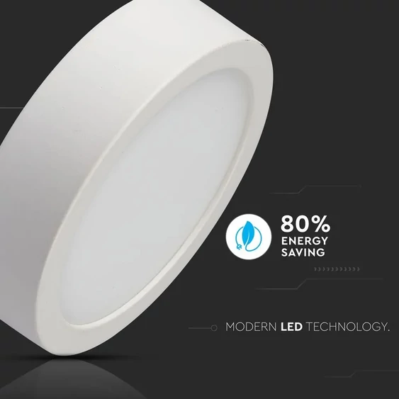 V-TAC falon kívüli mennyezeti kerek LED panel 18W hideg fehér - SKU 4918