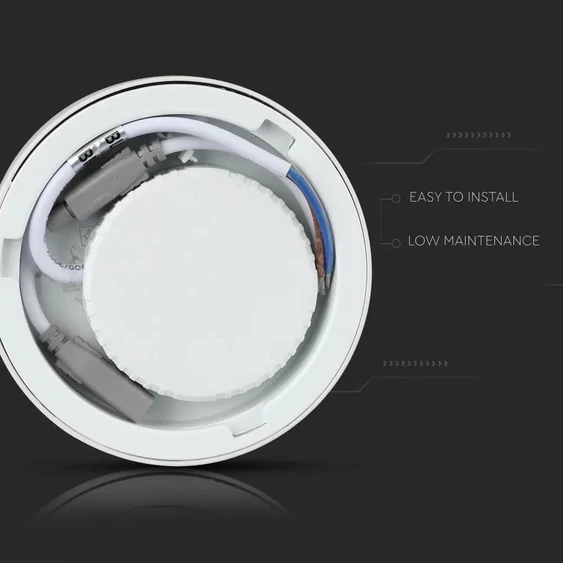 V-TAC falon kívüli mennyezeti kerek LED panel 18W hideg fehér - SKU 4918