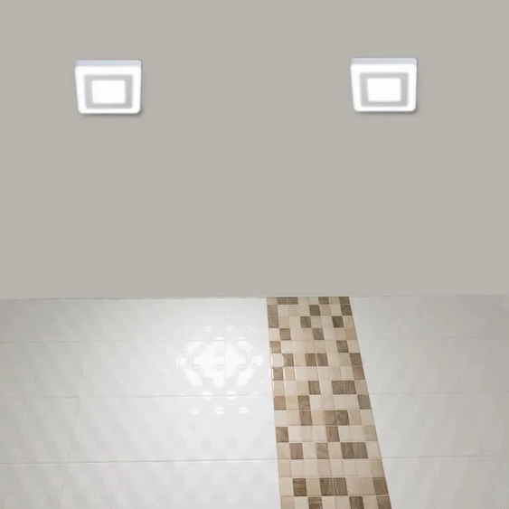 12W+3W LED Surface Panel Downlight - Square 6000K                         EMC+CR80