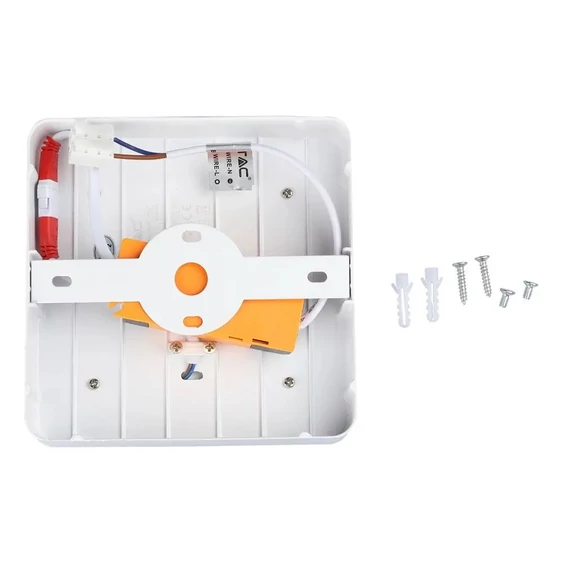 V-TAC falon kívüli mennyezeti szögletes LED panel 8W meleg fehér - SKU 4922