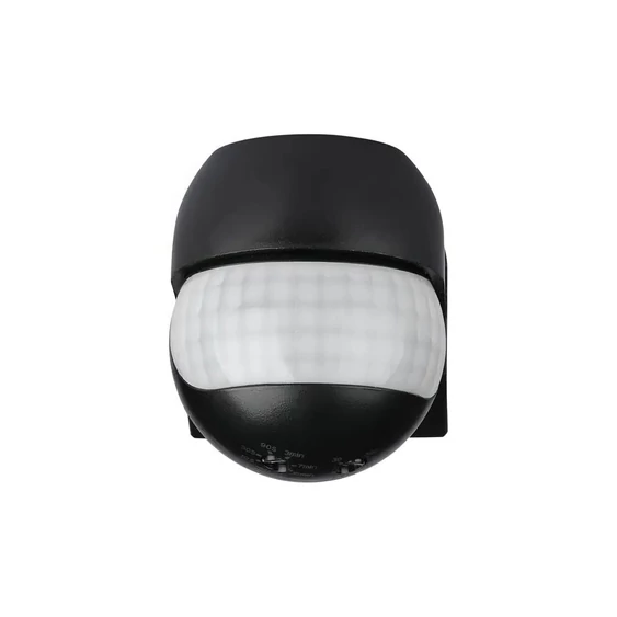 PIR Wall Sensor With Moving Head Black