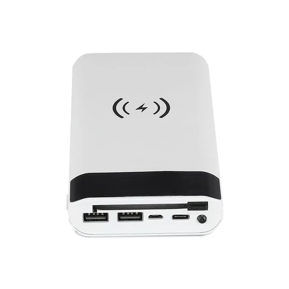 V-TAC fehér, 20000mAh powerbank vezeték nélküli töltővel, kijelzővel - SKU 8860