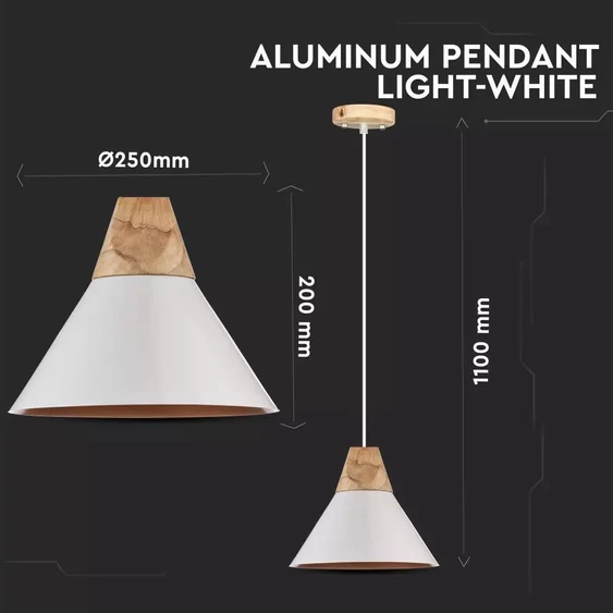 Aluminium Pendant Light  White
