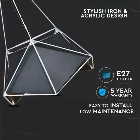 Pendant Light Basics Net Prism Black Lampshade 400*540mm