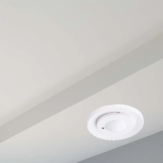 V-TAC fehér mikrohullámú szenzoros süllyeszthető mozgásérzékelő, 360°, IP20 - SKU 23165