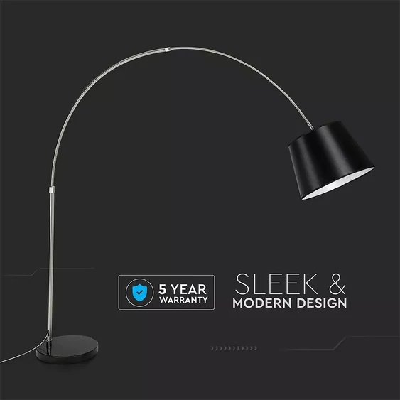 LED Floor Lamp E27 Black Lamp Shade