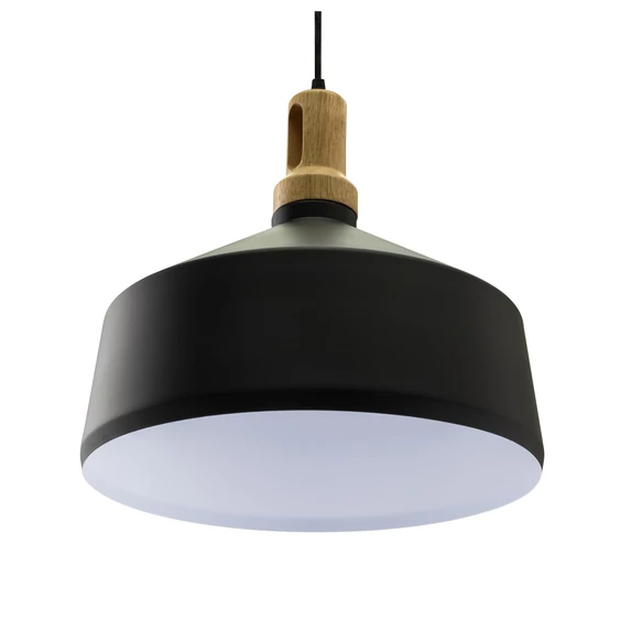 Modern Pendant Light Black Wooden Top