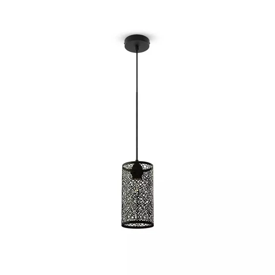 Pendant Light Matt Black With Black Canopy