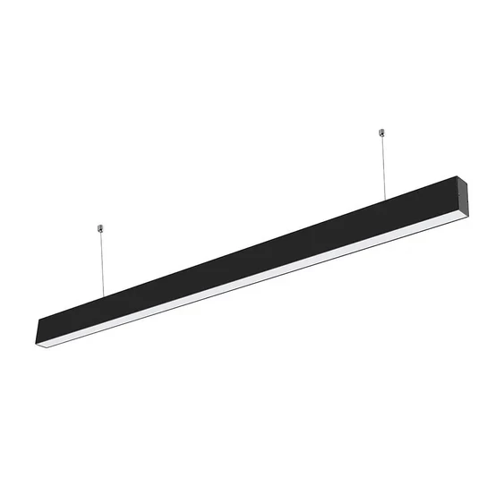 LED Linear Light SAMSUNG CHIP - 40W Hanging Suspension Black Body 6400K 1200x35x67mm
