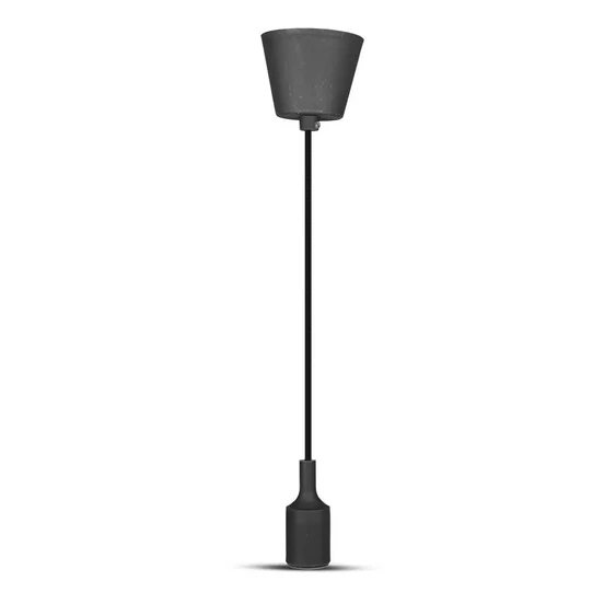 V-TAC fekete szilikon függeszték, E27 foglalattal - SKU 3478