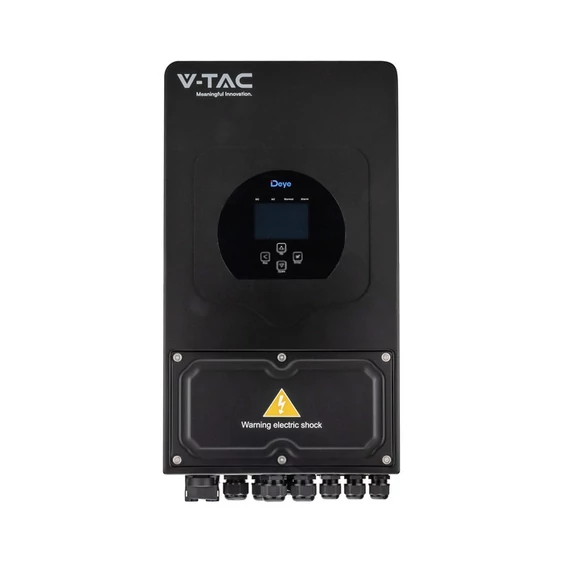 V-TAC feketeházas háromfázisú Deye SUN-12K-SG04LP3-EU, 12kW hibrid napelem inverter - SKU 12307