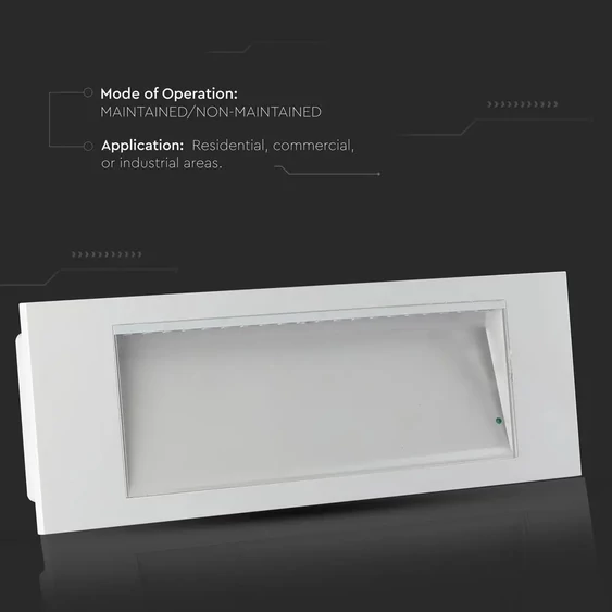 V-TAC LED-es vészkijárat, vészvilágító, kijáratjelző EXIT lámpa 3.8W - SKU 899