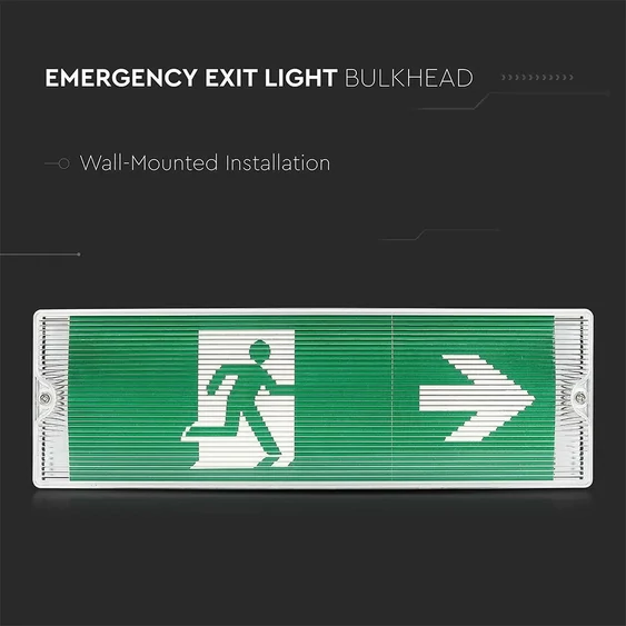 3W Emergency Exit Light 12 Hours Charging 6000K IP65 1200 mah