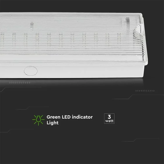 3W Emergency Exit Light 12 Hours Charging 6000K IP65 1200 mah