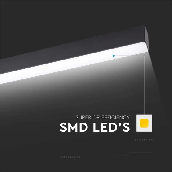 LED Linear Light SAMSUNG CHIP - 40W Surface Black Body 6500K