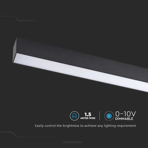 LED Linear Light SAMSUNG CHIP - 40W Surface Black Body 6500K