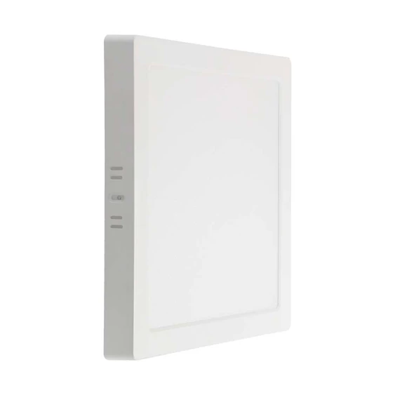 V-TAC felületre szerelhető, műanyag IP20, négyzet LED panel 18W, meleg fehér - SKU 10498