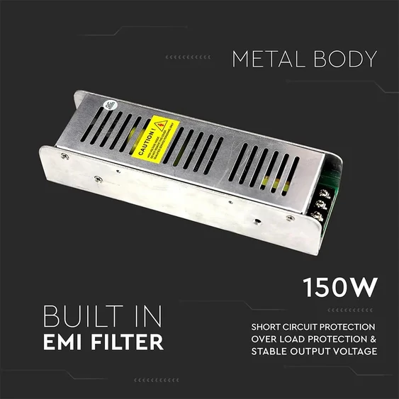 LED Power Supply - 150W Dimmable 12V 12.5A IP20