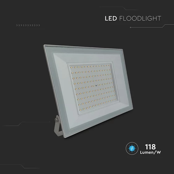 V-TAC FN-széria LED reflektor 100W természetes fehér, fehér házzal - SKU 23979