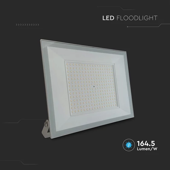 V-TAC FN-széria LED reflektor 200W hideg fehér, fehér házzal - SKU 23978