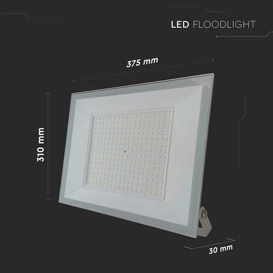 V-TAC FN-széria LED reflektor 200W természetes fehér, fehér házzal - SKU 23975