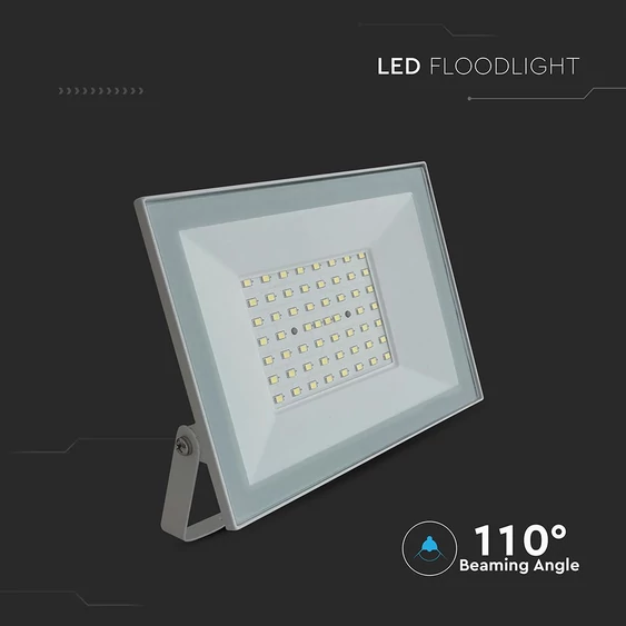 V-TAC FN-széria LED reflektor 50W természetes fehér, fehér házzal - SKU 23987