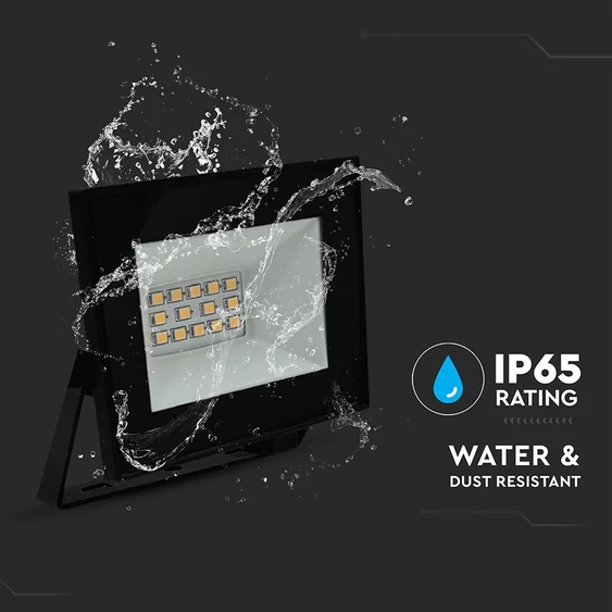 V-TAC FN-széria mini LED reflektor 10W természetes fehér, fekete házzal - SKU 23972