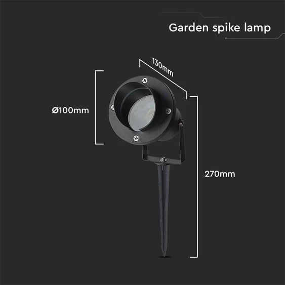 GU10 Aluminium Garden spike fitting, IP65