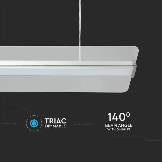 V-TAC függeszthető dimmelhető átlátszó LED lámpa panel 40W 121cm természetes fehér - SKU 6458